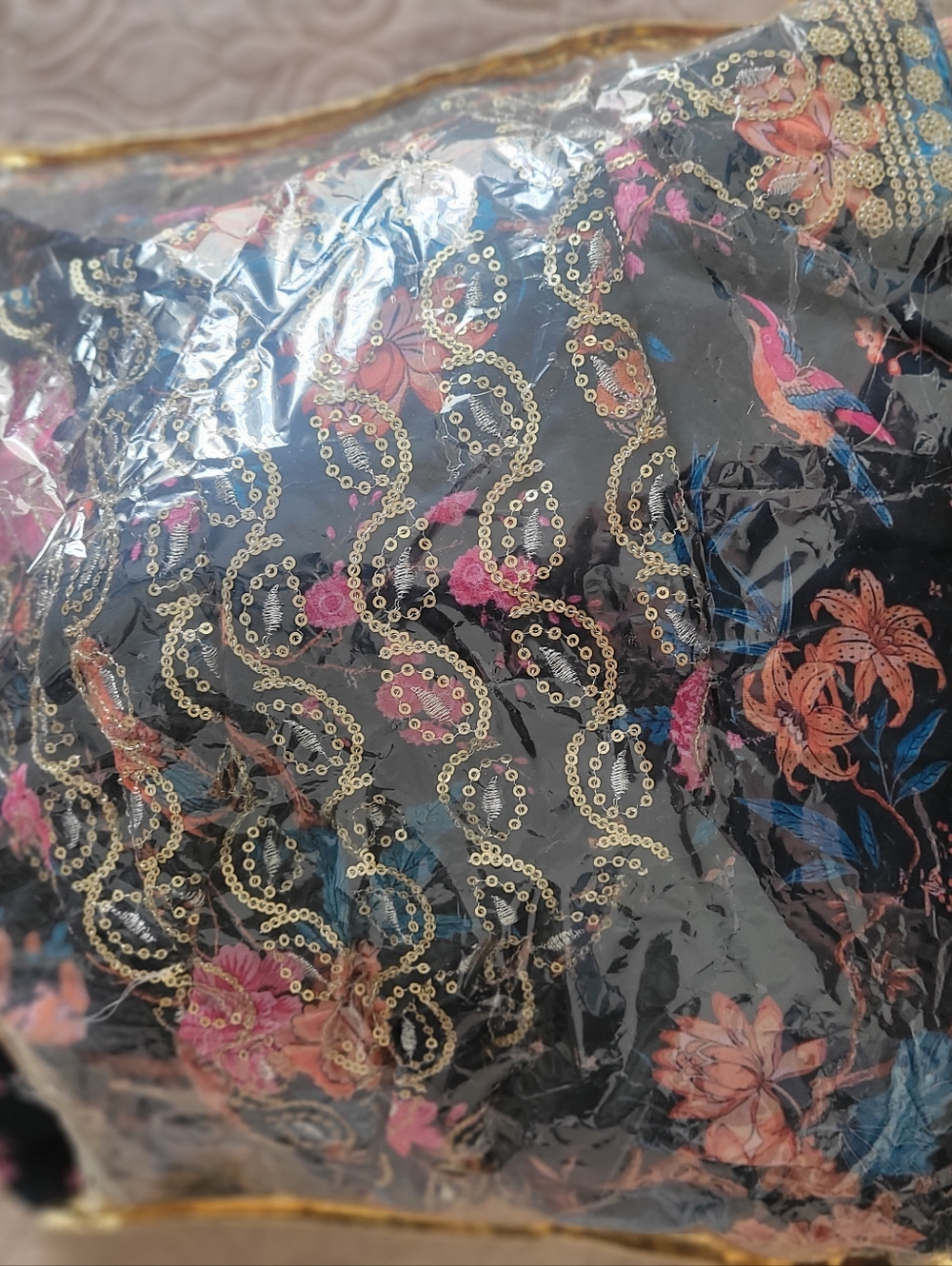 NWT Indya Luxe Multicoloured Maxi Indian Pakistan Wedding Wear Dress (SET) Small - Picture 13 of 13
